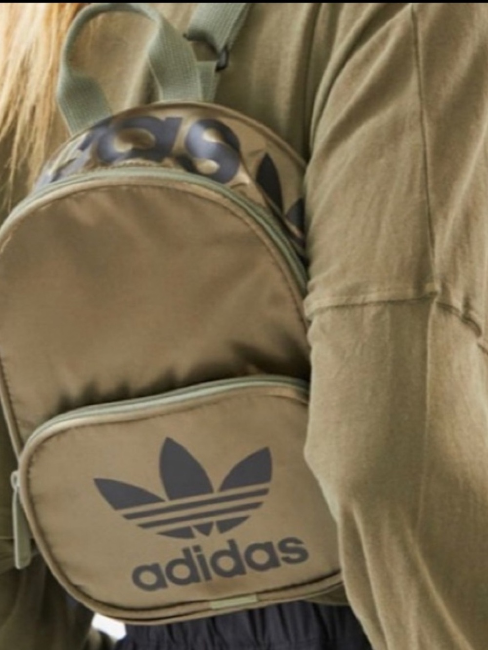 adidas Olive Green Mini Backpack